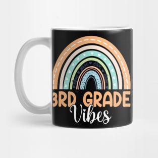 Rainbow Third Grade Vibes 3rd Grade Teacher Back To School Mug